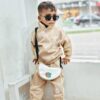 Boys Sweat Jacket, Pant & Sling Bag