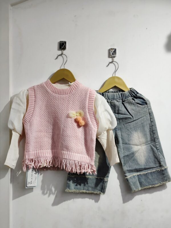 Girls Cotton Jacket & Jeans Pant